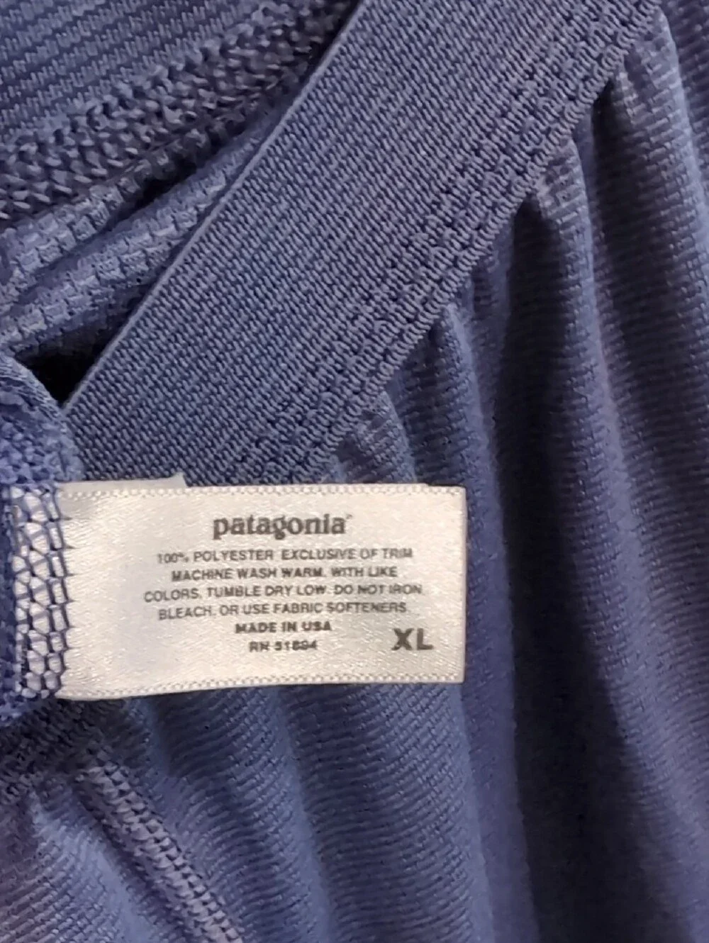 Vintage Patagonia Capilene Men's Underlayer in Dusty Blue Made In USA